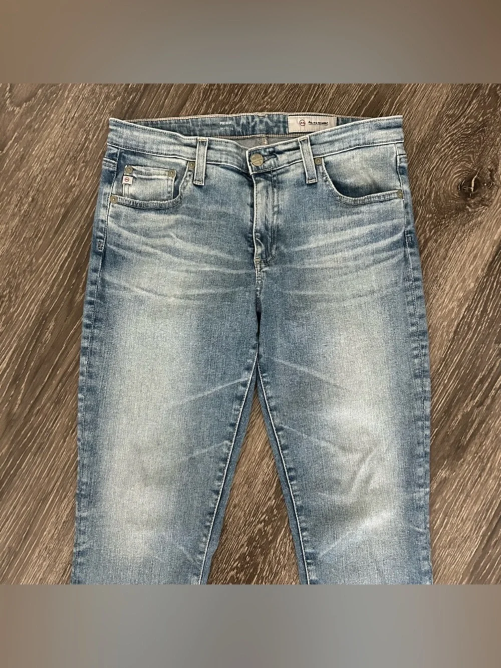 AG Adriano Goldschmied Prima Cigarette Leg Skinny Blue Jeans Womens 30 Mid Rise - Picture 2 of 12